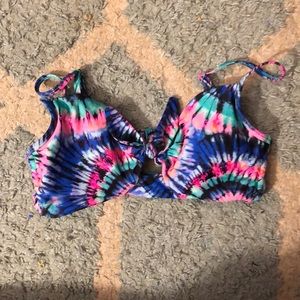 Tie dye bathing suit top